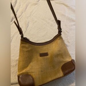 Vintage Brown Straw Purse